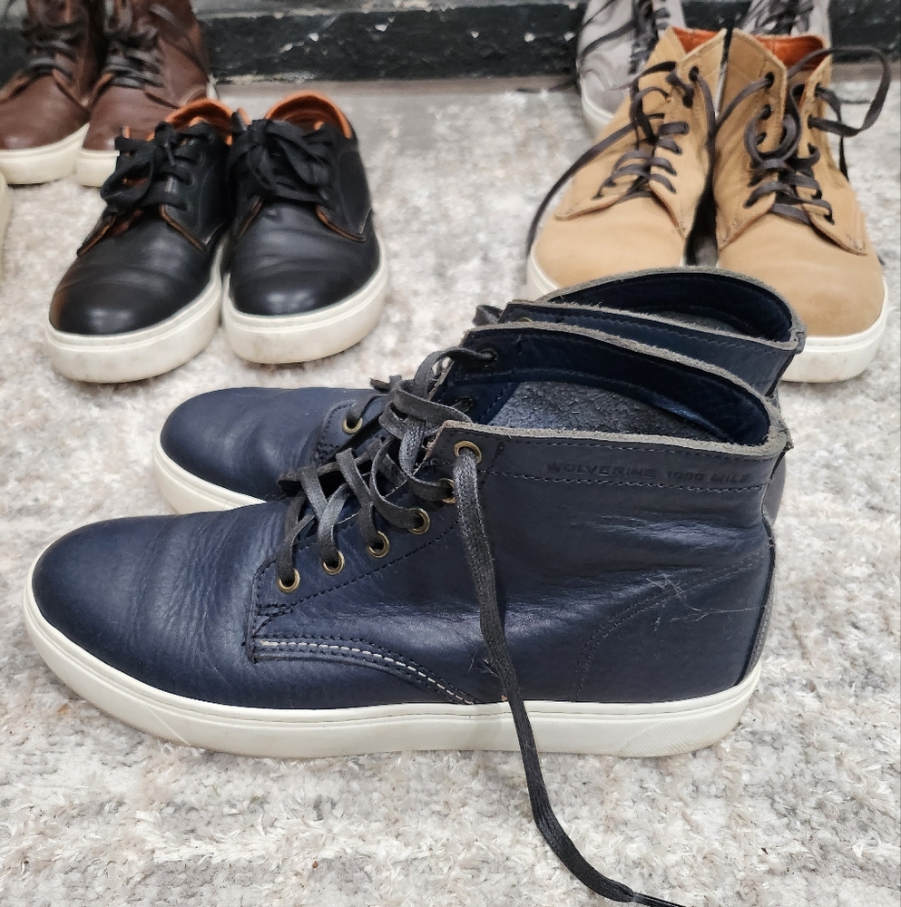 Wolverine 1000 Mile  Blue and White High-Top Sneakers